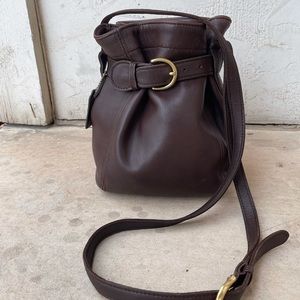 Vintage Coach buckle bucket bag